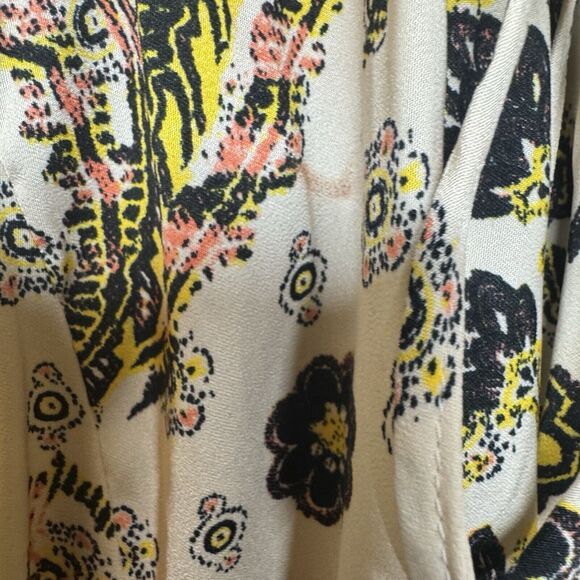 Free People Arzel Printed Mini Boho Dress X-SMALL Tea Combo - Picture 9 of 12